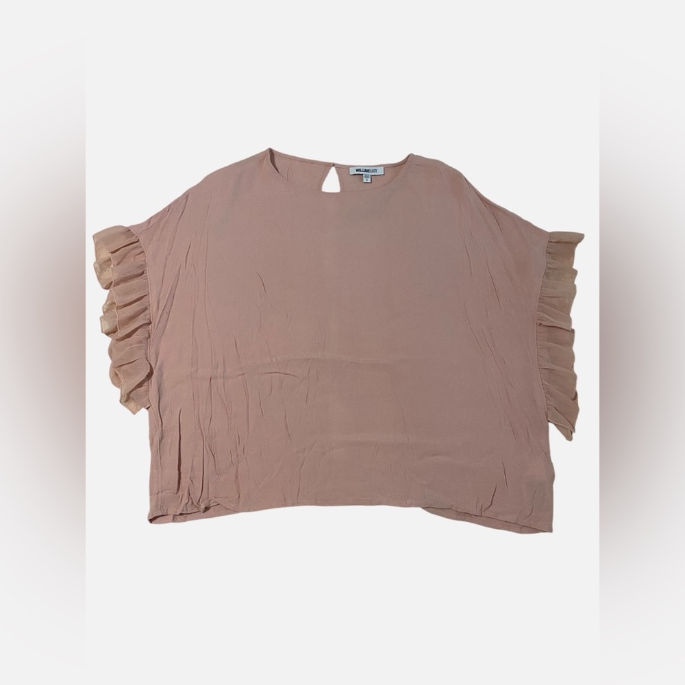 William Rast Mauve Ruffle Sleeve Blouse